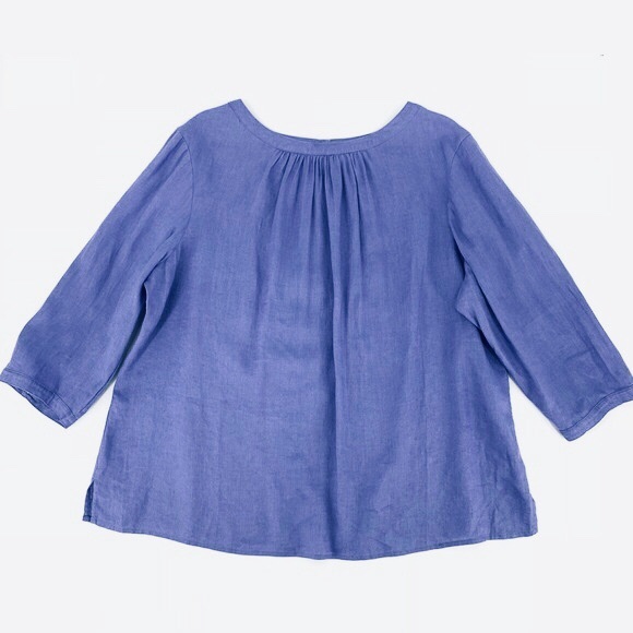 🇬🇧 𝔹𝕆𝔻𝔼ℕ Linen Top - Picture 2 of 6